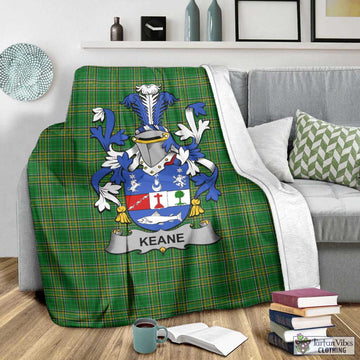 Keane Irish Clan Tartan Blanket with Coat of Arms