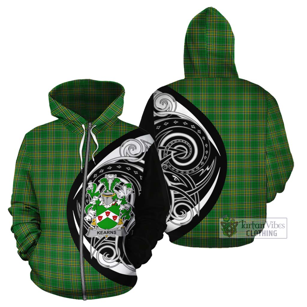 Kearns Irish Clan Cotton Hoodie Celtic Circle Style Zip Hoodie - Tartan Vibes Clothing