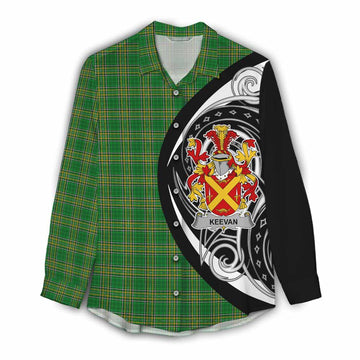 Keevan Irish Clan Women's Casual Shirt Celtic Circle Style Female - Tartan Vibes Clothing