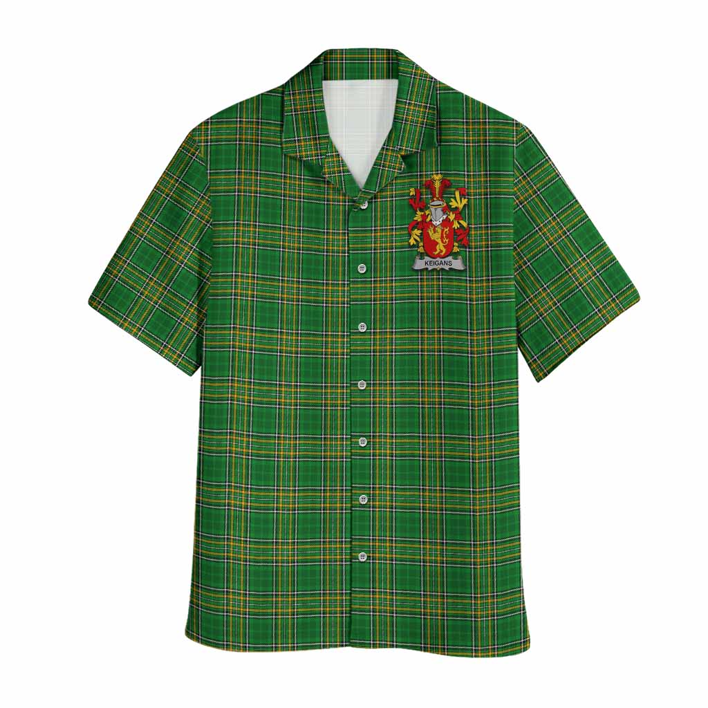 Keigans Irish Clan Tartan Hawaiian Shirt with Coat of Arms Kid - Tartan Vibes Clothing