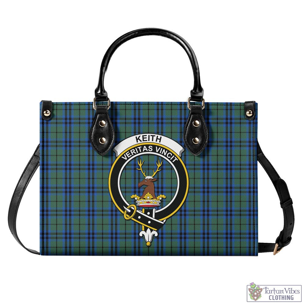 Tartan Vibes Clothing Keith Tartan Luxury Leather Handbags with Family Crest