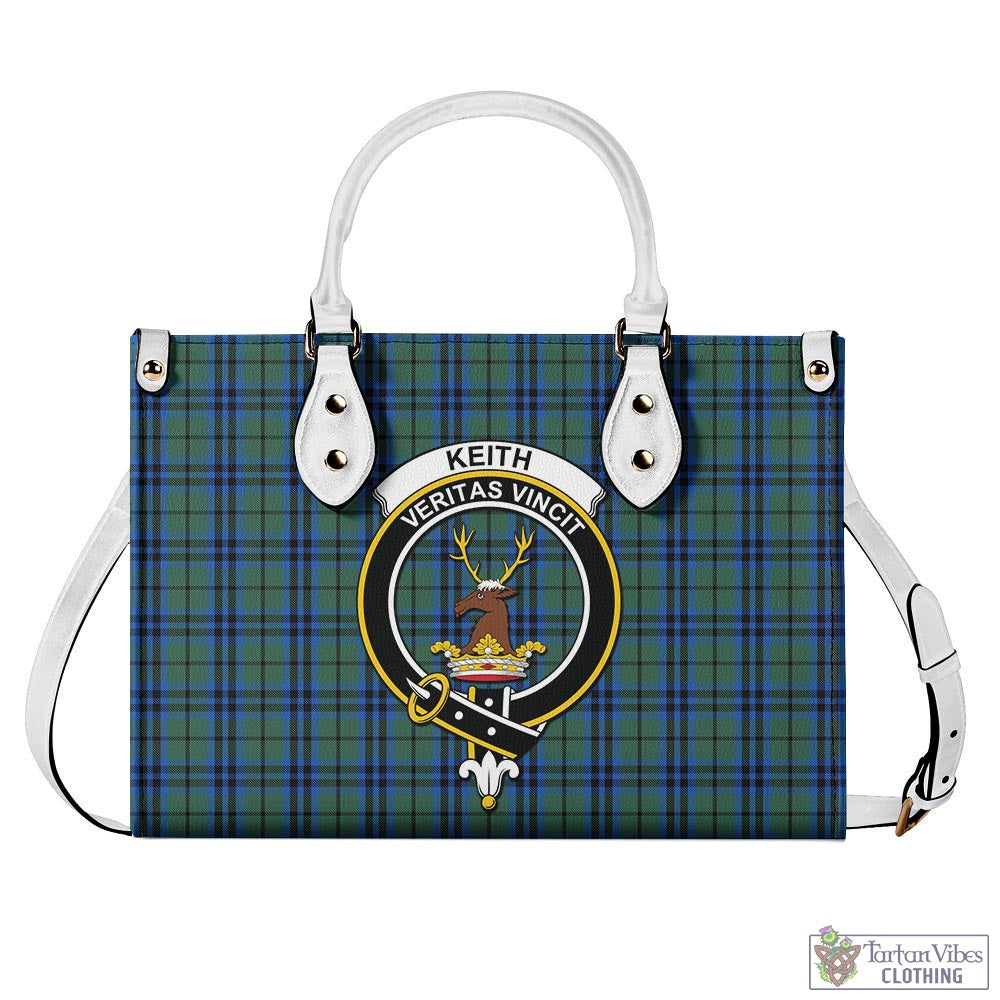 Tartan Vibes Clothing Keith Tartan Luxury Leather Handbags with Family Crest