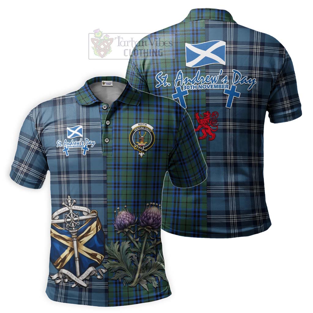 Tartan Vibes Clothing Keith Tartan Polo Shirt Happy St. Andrew's Day Half Tartan Style