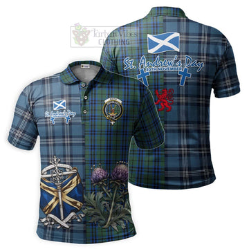 Keith Tartan Polo Shirt Happy St. Andrew's Day Half Tartan Style