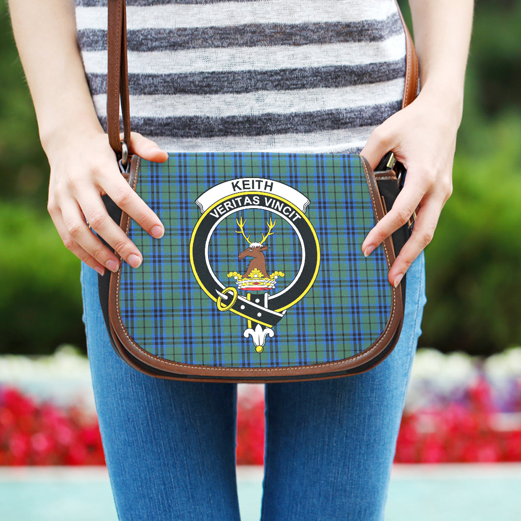 Keith Tartan Saddle Bag with Family Crest One Size - Tartan Vibes Clothing