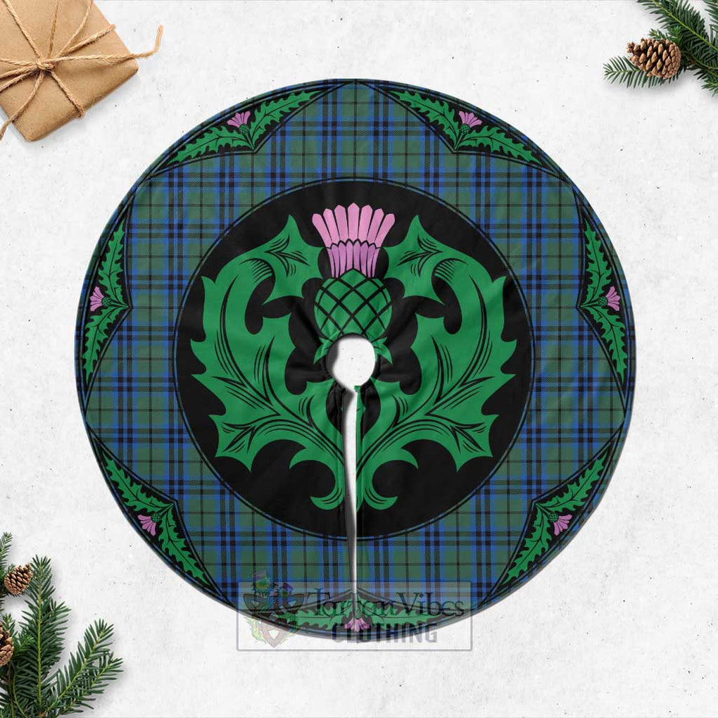 Tartan Vibes Clothing Keith Tartan Christmas Tree Skirt Scottish Thistle Style