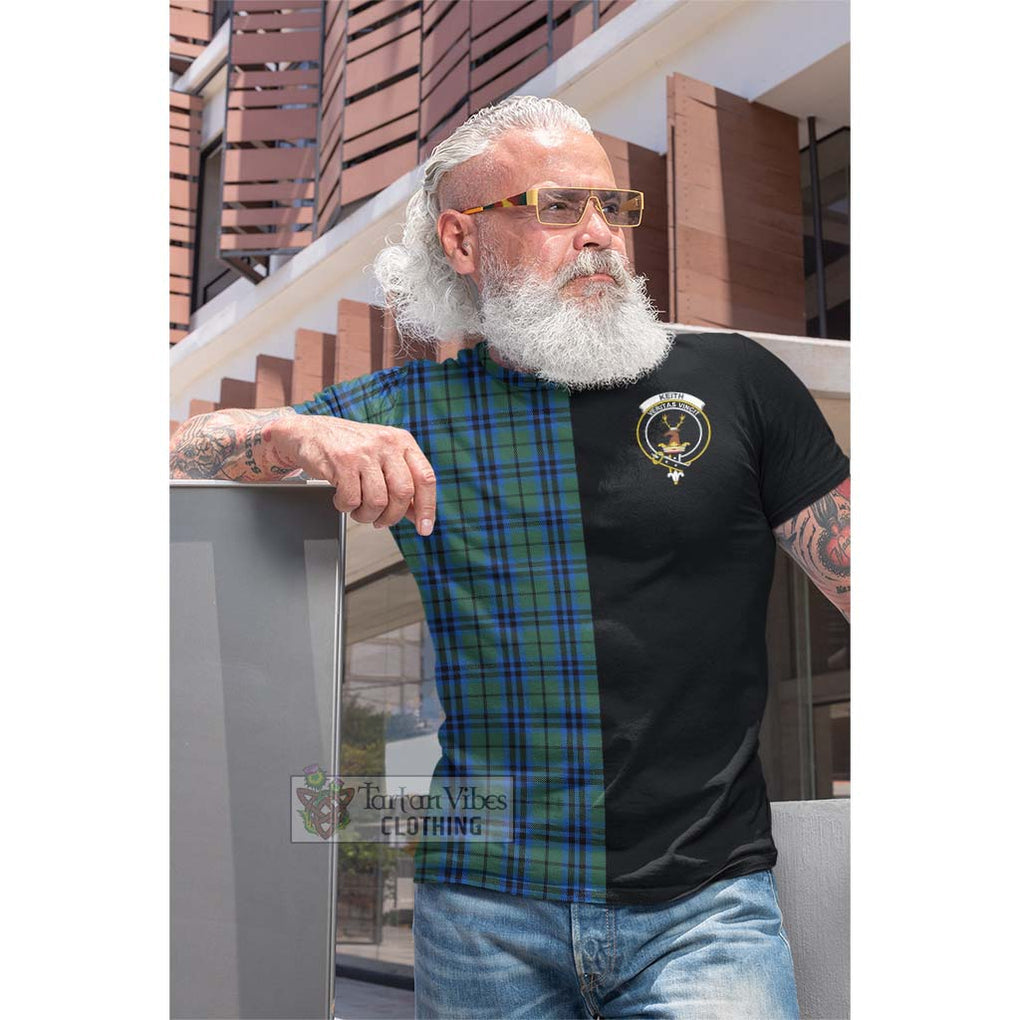 Tartan Vibes Clothing Keith Tartan Cotton T-shirt with Family Crest and Half Of Me Style