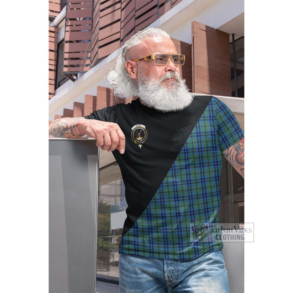 Tartan Vibes Clothing Keith Tartan Cotton T-shirt with Family Crest and Military Logo Style