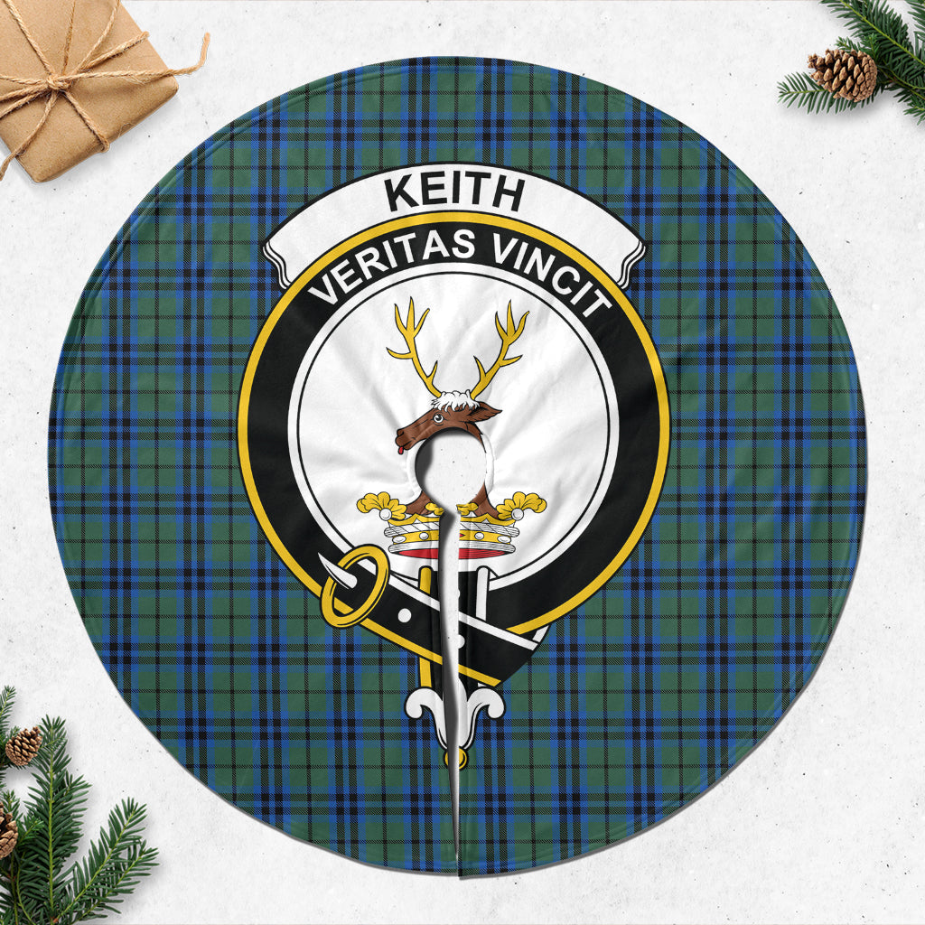 Keith Tartan Christmas Tree Skirt with Family Crest - Tartanvibesclothing