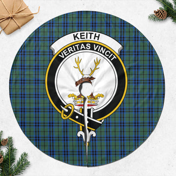 Keith Tartan Christmas Tree Skirt with Family Crest