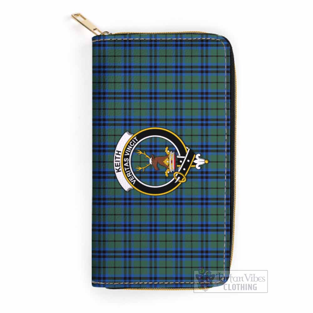 Keith Tartan Women's Leather Wallet with Family Crest One Size 19.7*10.5*3.5 cm - Tartan Vibes Clothing