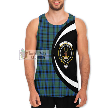 Keith Tartan Men's Tank Top with Family Crest Circle Style