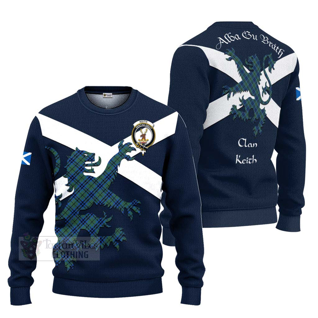 Tartan Vibes Clothing Keith Tartan Lion Rampant Knitted Sweater – Proudly Display Your Heritage with Alba Gu Brath and Clan Name