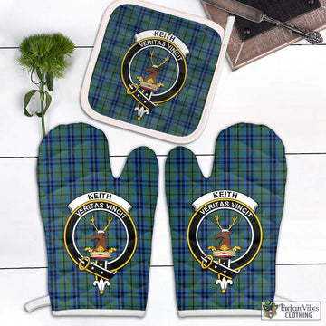 Keith Tartan Combo Oven Mitt & Pot-Holder with Family Crest