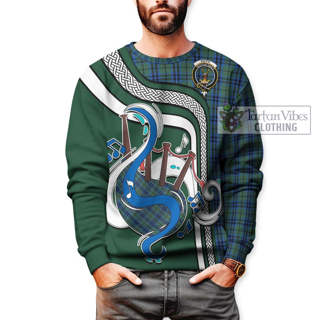 Tartan Vibes Clothing Keith Tartan Sweatshirt with Epic Bagpipe Style