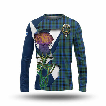 Keith Tartan Family Crest Long Sleeve T-Shirt Scottish Thistle Celtic Inspired Unisex - Tartan Vibes Clothing