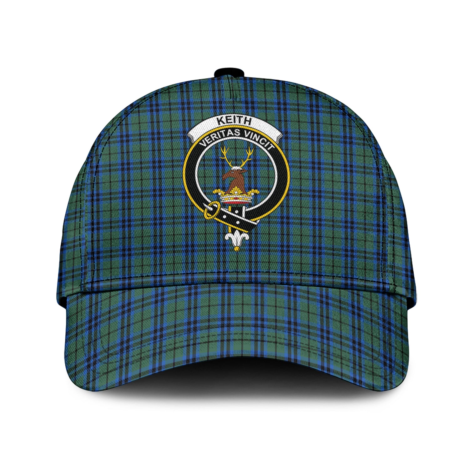 Keith Tartan Classic Cap with Family Crest Classic Cap Universal Fit - Tartan Vibes Clothing