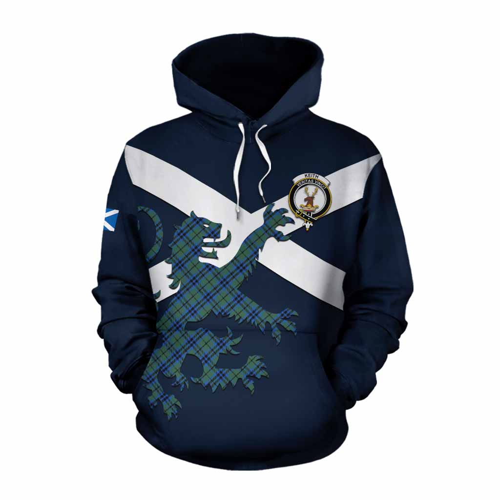 Tartan Vibes Clothing Keith Tartan Lion Rampant Cotton Hoodie Proudly Display Your Heritage with Alba Gu Brath and Clan Name