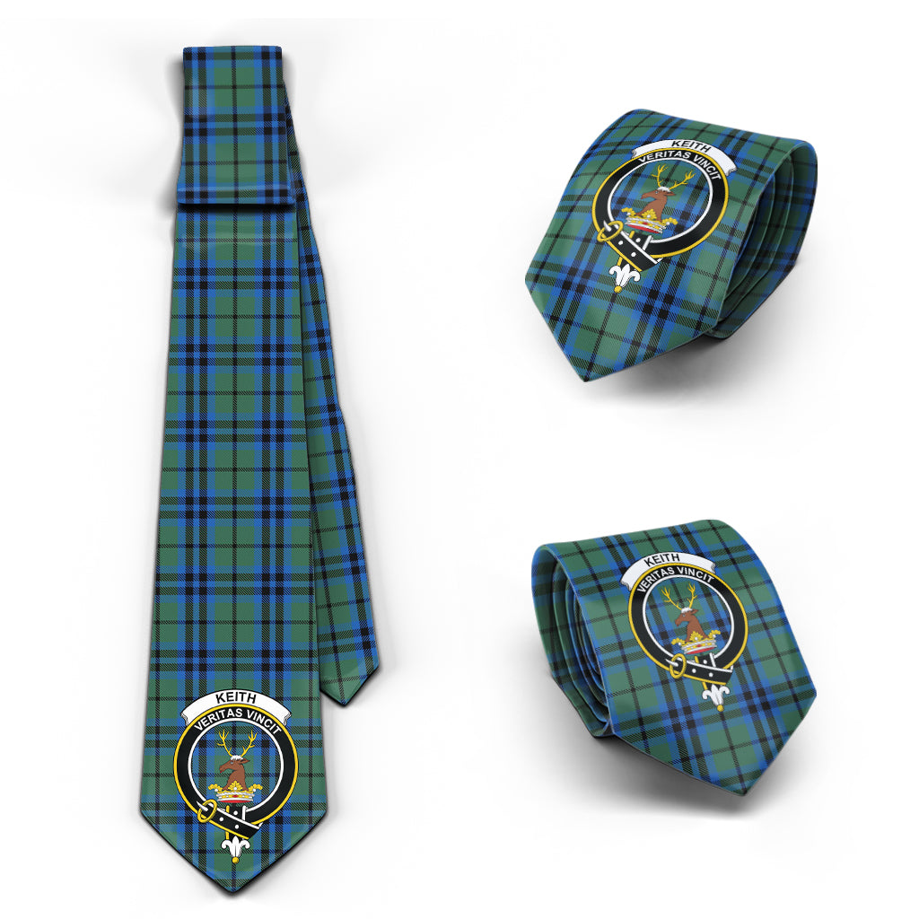 Keith Tartan Classic Necktie with Family Crest Necktie One Size - Tartan Vibes Clothing