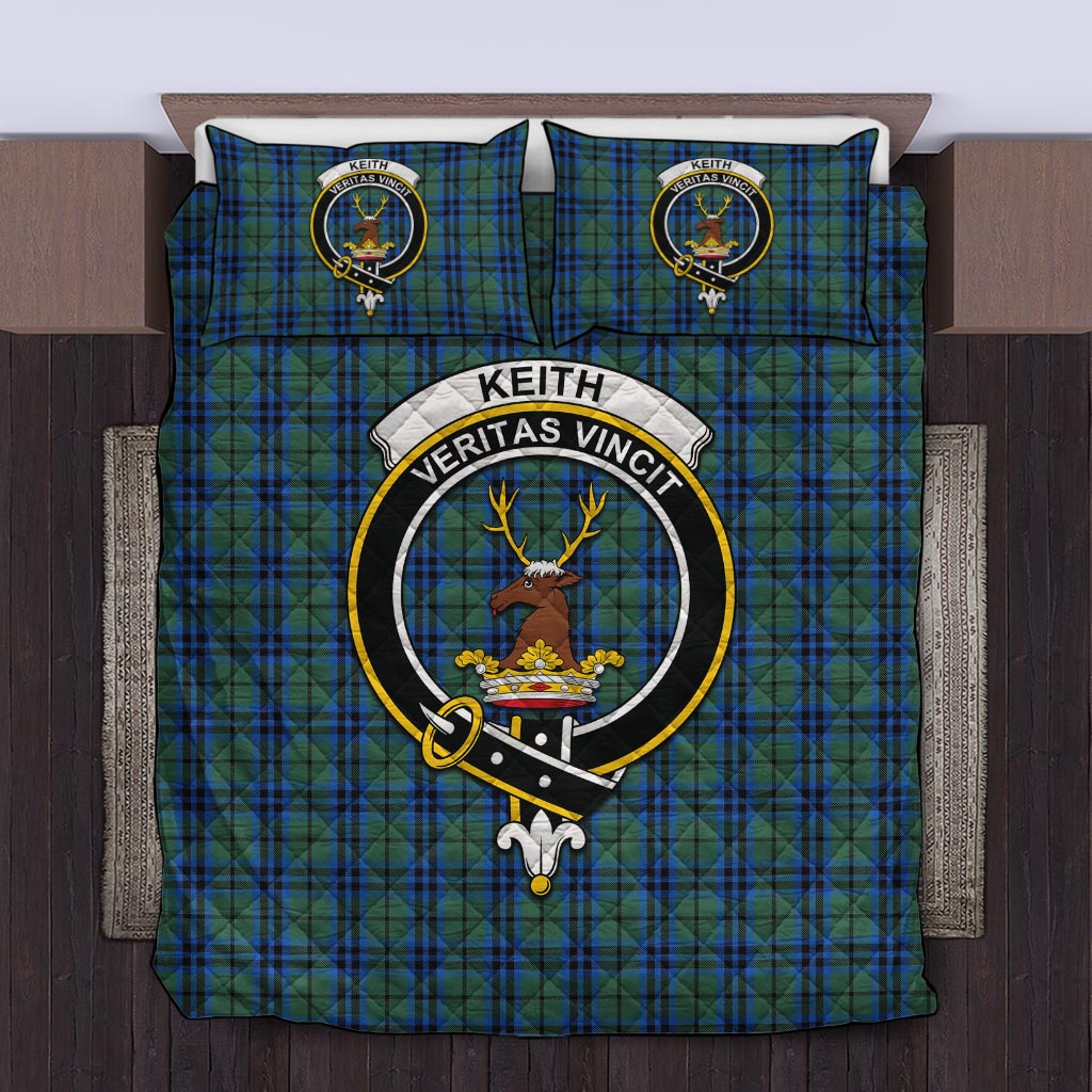 Keith Tartan Quilt Bed Set with Family Crest Twin - Tartan Vibes Clothing