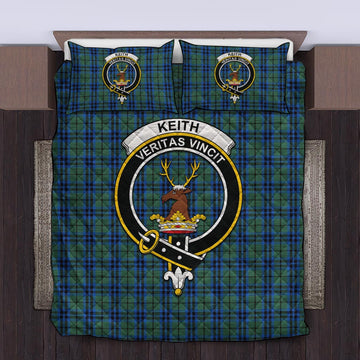 Keith Tartan Quilt Bed Set with Family Crest