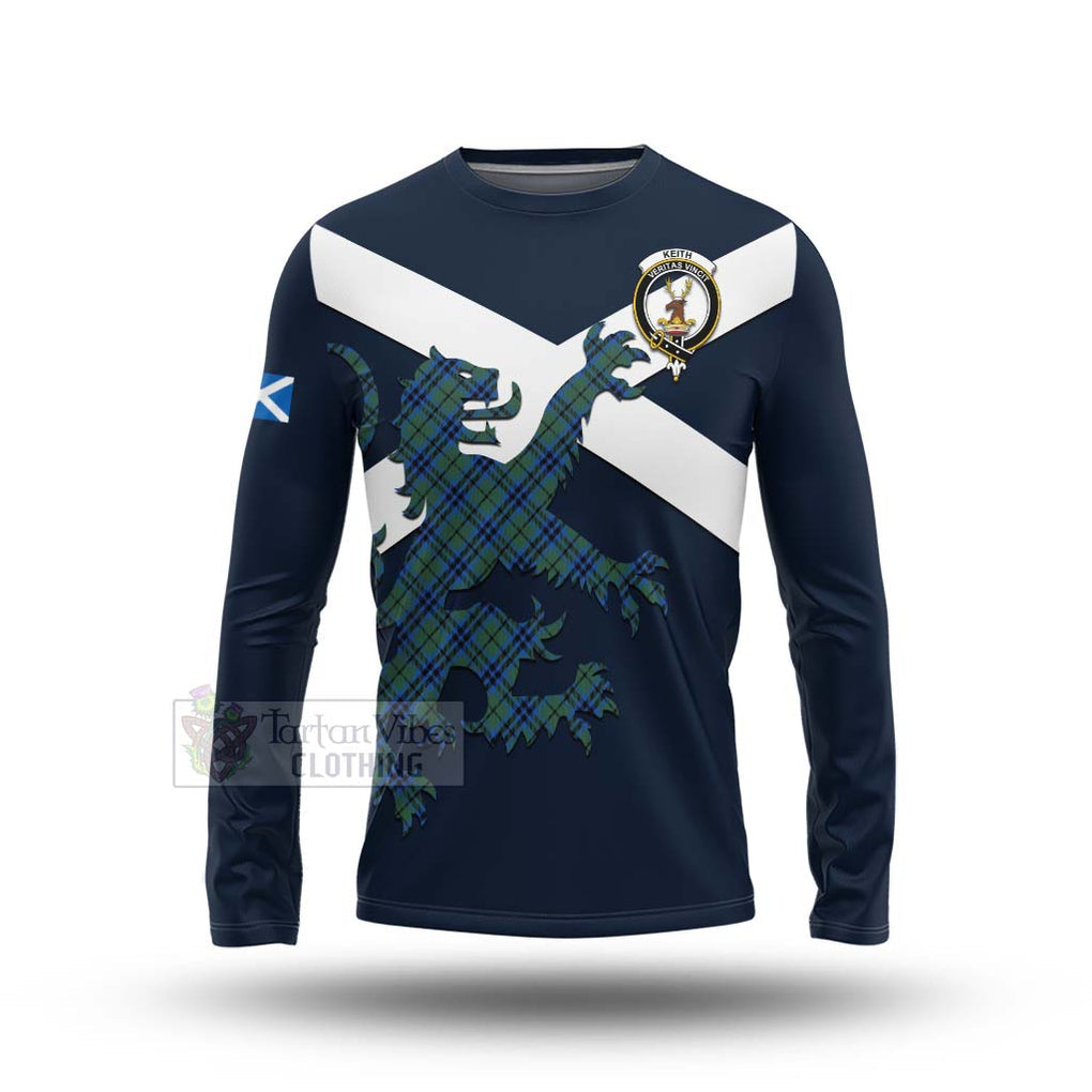 Tartan Vibes Clothing Keith Tartan Lion Rampant Long Sleeve T-Shirt – Proudly Display Your Heritage with Alba Gu Brath and Clan Name