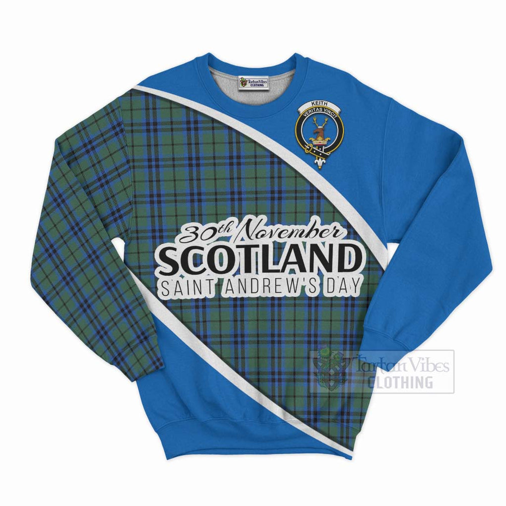 Tartan Vibes Clothing Keith Family Crest Tartan Sweatshirt Celebrate Saint Andrew's Day in Style