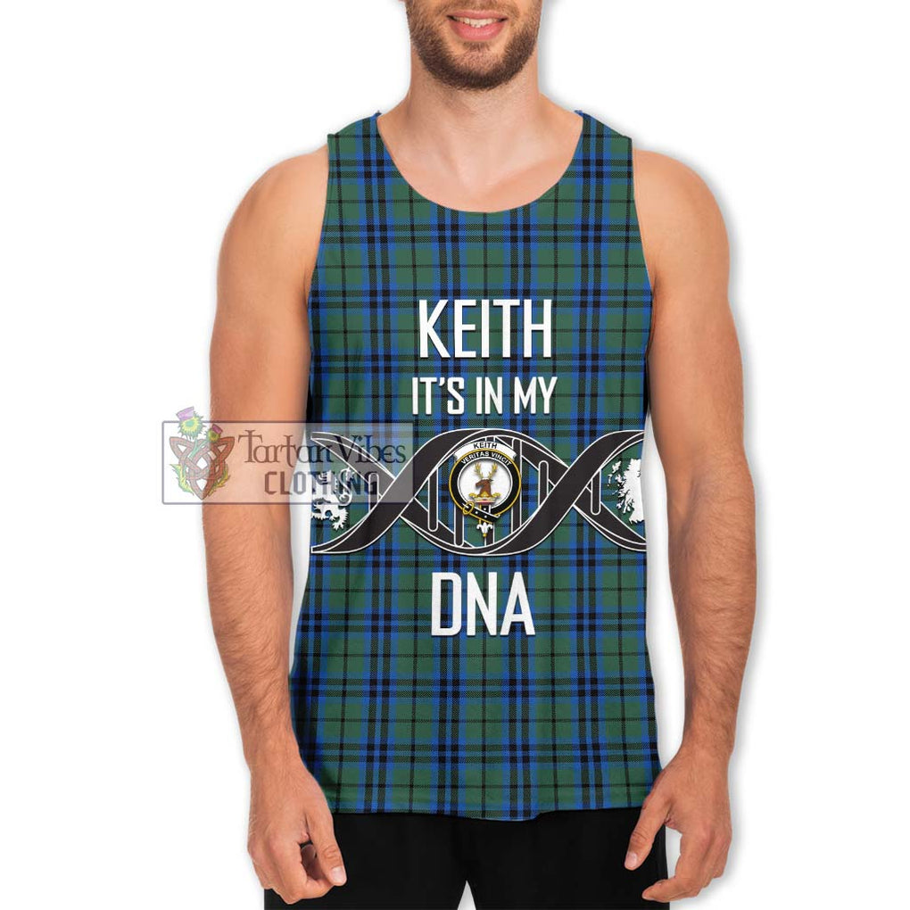 Keith Tartan Men's Tank Top with Family Crest DNA In Me Style Men - Tartanvibesclothing Shop