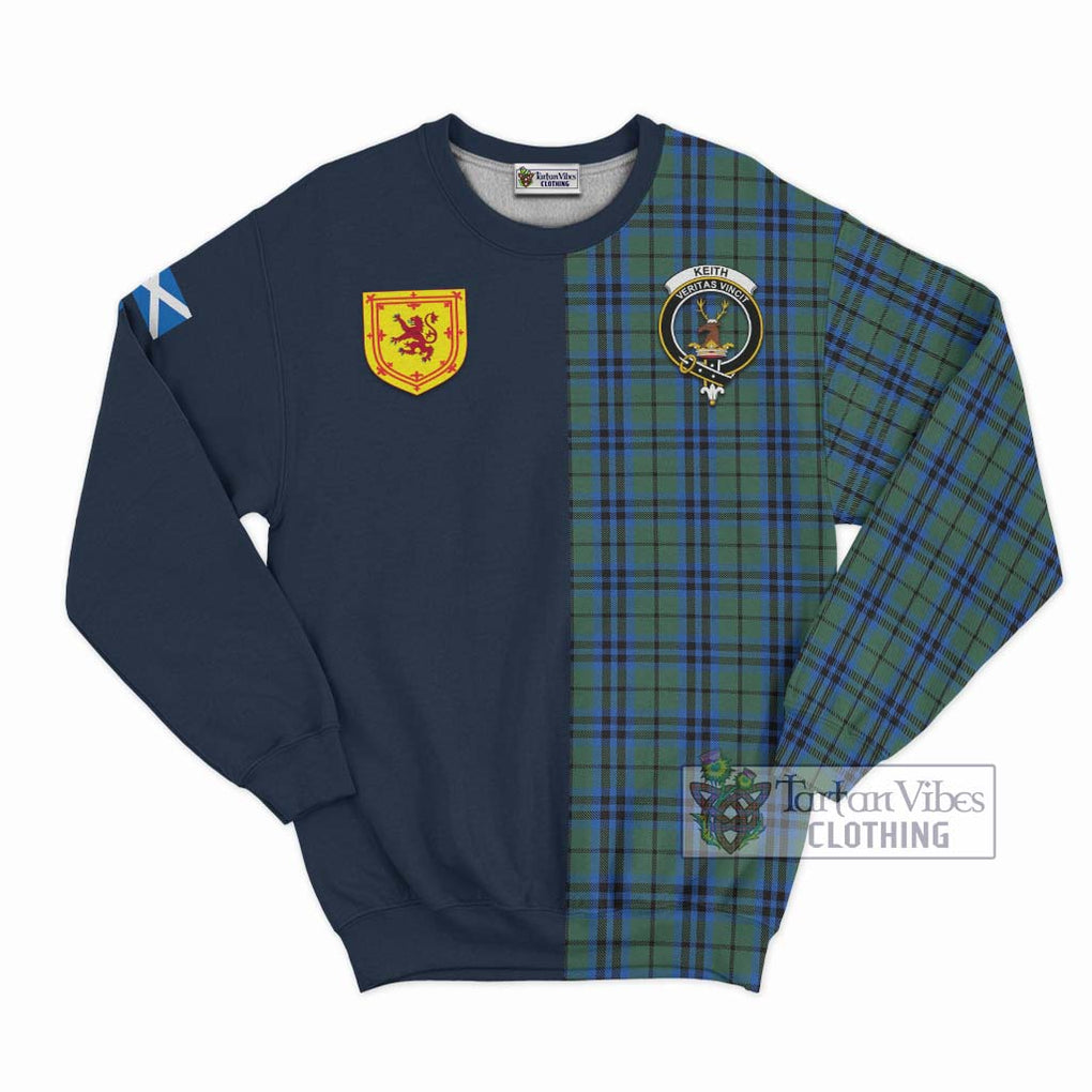 Tartan Vibes Clothing Keith Tartan Sweatshirt with Scottish Lion Royal Arm Half Style