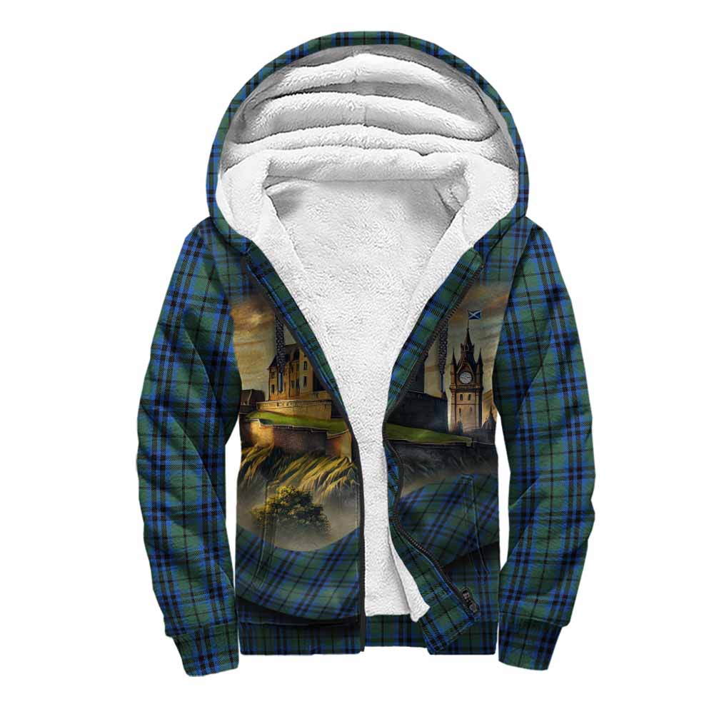 Keith Tartan Family Crest Sherpa Hoodie with Scottish Ancient Castle Style Unisex S - Tartan Vibes Clothing
