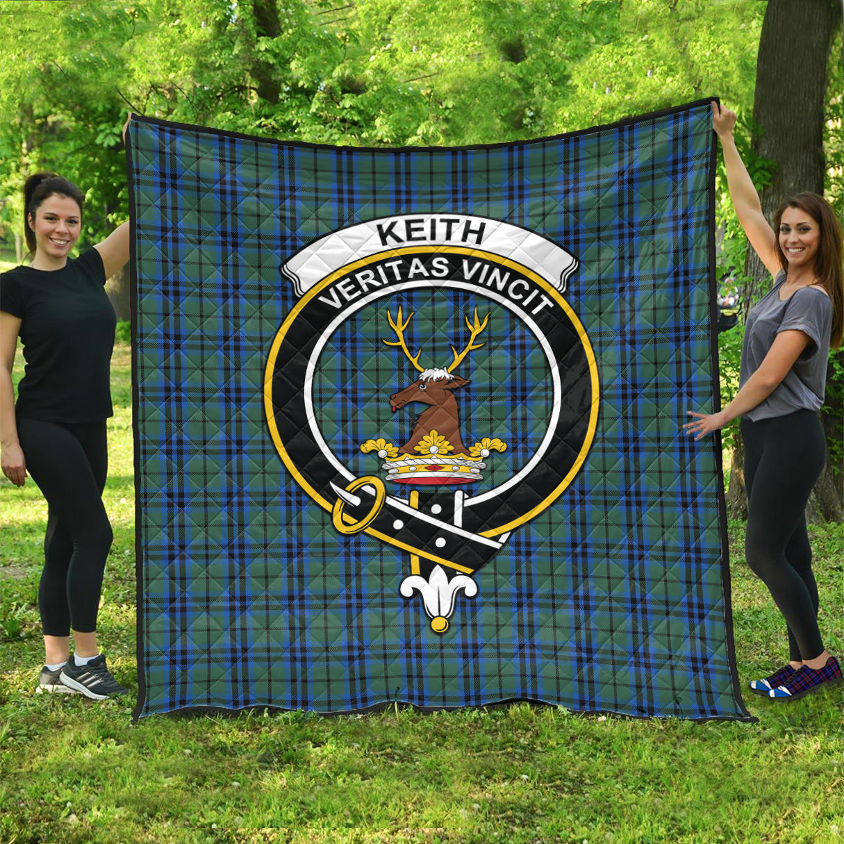 keith-tartan-quilt-with-family-crest