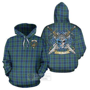 Keith Tartan Hoodie with Family Crest Celtic Skull Style