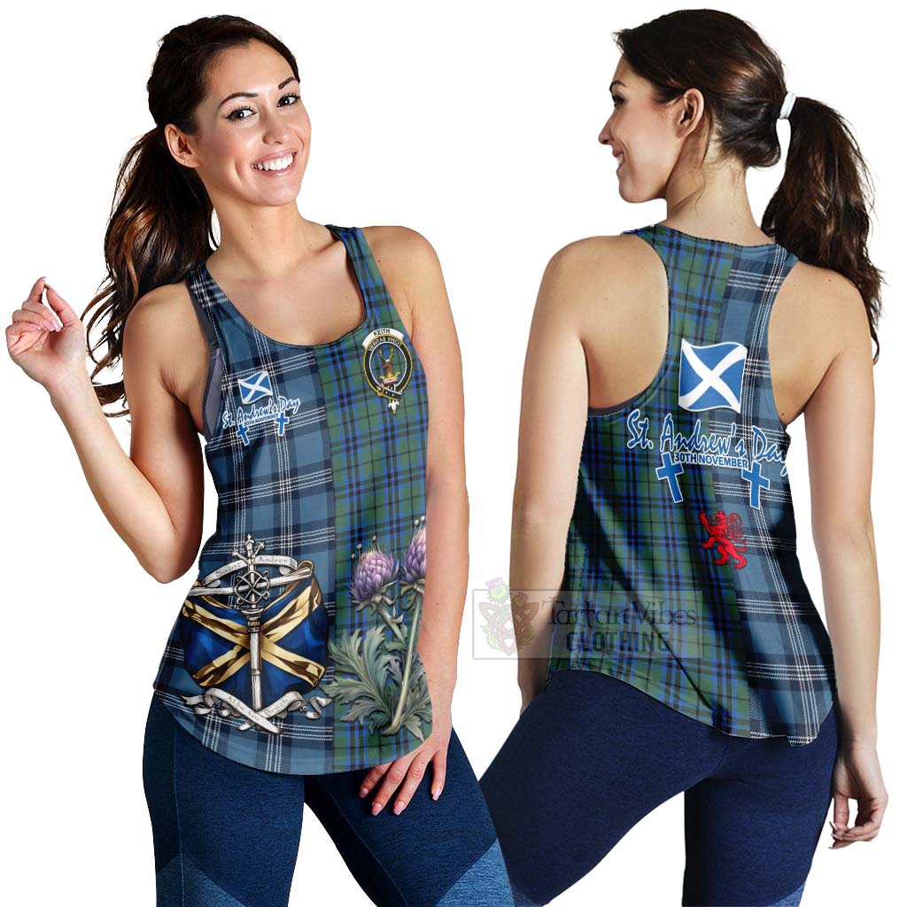 Tartan Vibes Clothing Keith Tartan Women's Racerback Tanks Happy St. Andrew's Day Half Tartan Style