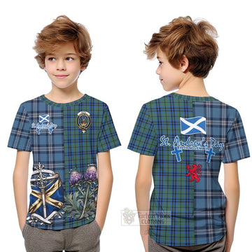 Keith Tartan Kid T-Shirt Happy St. Andrew's Day Half Tartan Style