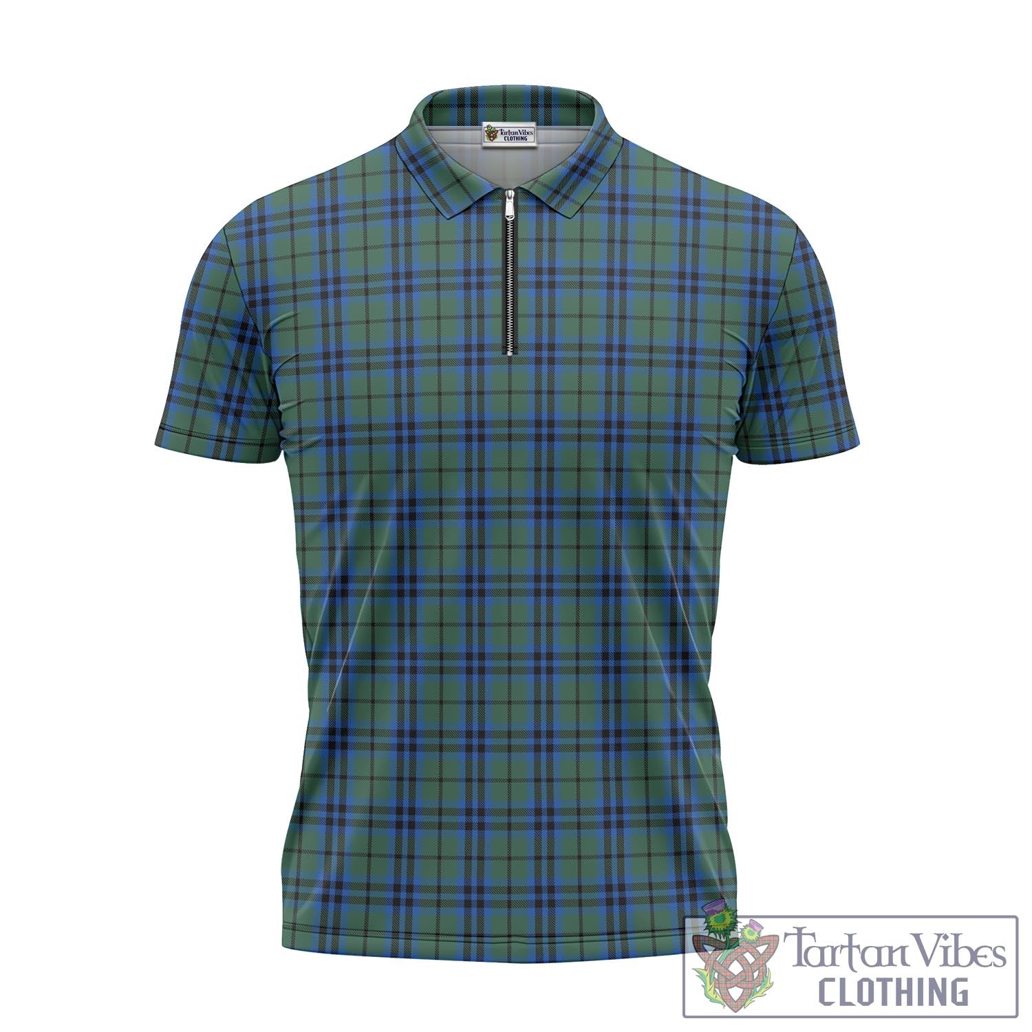 Tartan Vibes Clothing Keith Tartan Zipper Polo Shirt