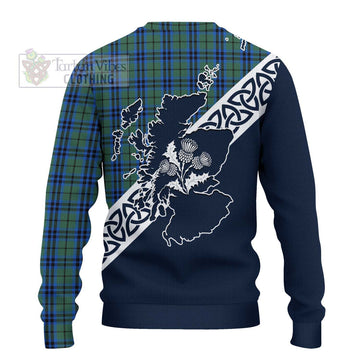 Keith Tartan Ugly Sweater Featuring Thistle and Scotland Map