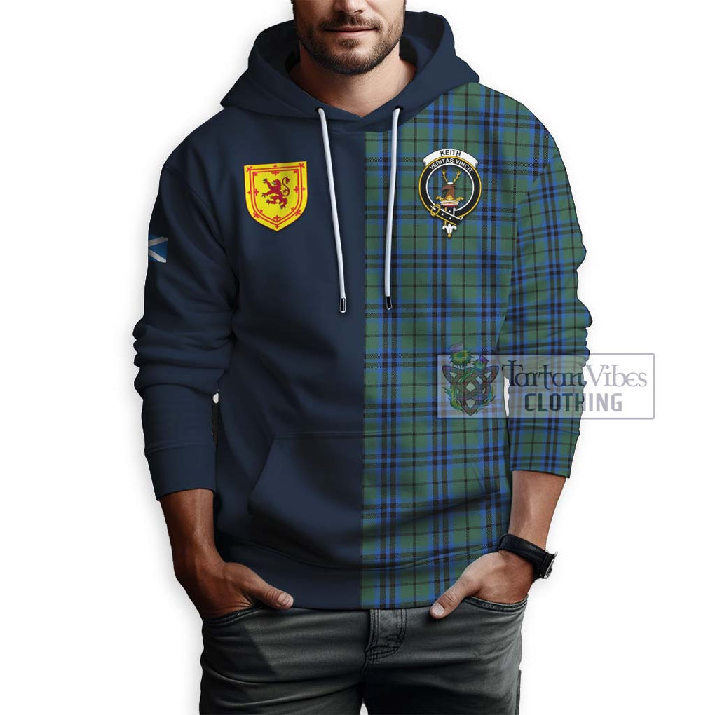 Tartan Vibes Clothing Keith Tartan Hoodie with Scottish Lion Royal Arm Half Style