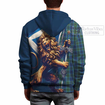 Keith Tartan Family Crest Hoodie with Scottish Majestic Lion