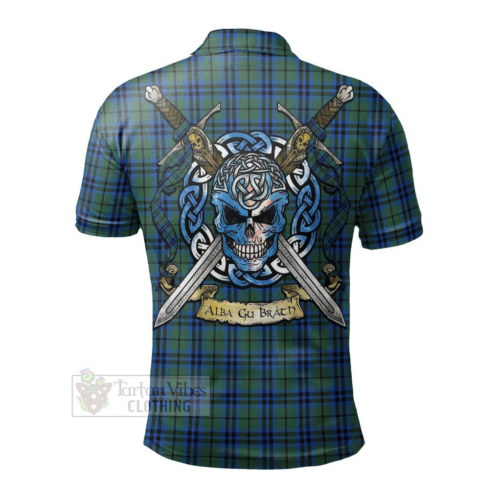 Tartan Vibes Clothing Keith Tartan Polo Shirt with Family Crest Celtic Skull Style