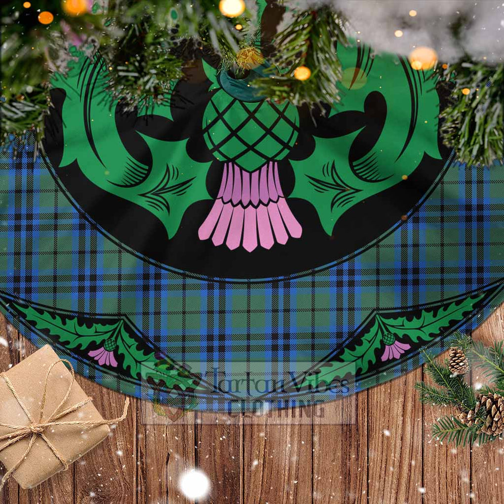 Tartan Vibes Clothing Keith Tartan Christmas Tree Skirt Scottish Thistle Style