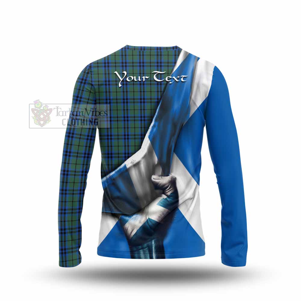 Tartan Vibes Clothing Keith Tartan Long Sleeve T-Shirt with Family Crest Scotland Patriotic Style