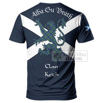 Keith Tartan Lion Rampant T-Shirt Proudly Display Your Heritage with Alba Gu Brath and Clan Name