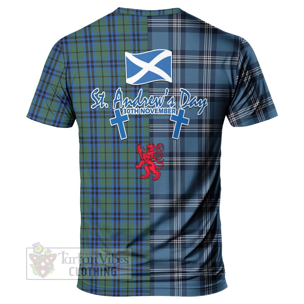 Tartan Vibes Clothing Keith Tartan T-Shirt Happy St. Andrew's Day Half Tartan Style