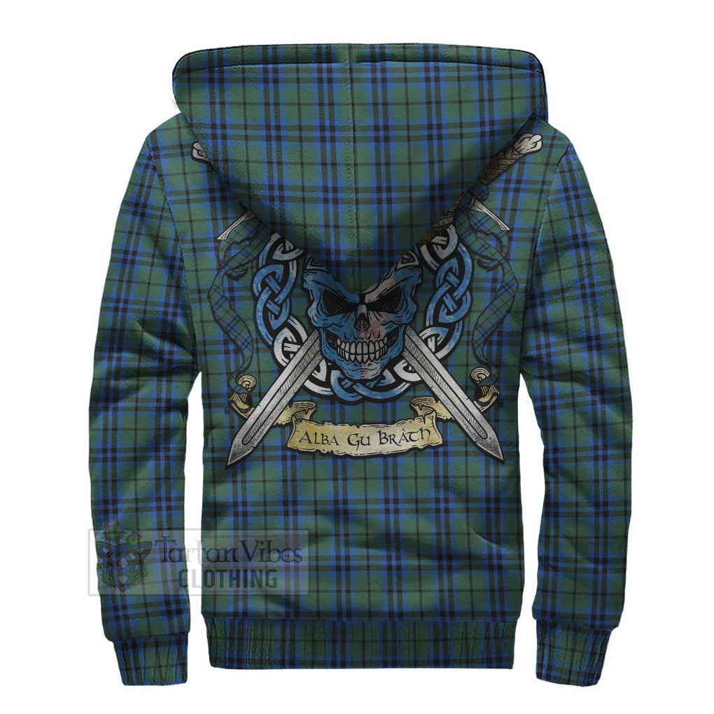 Tartan Vibes Clothing Keith Tartan Sherpa Hoodie with Family Crest Celtic Skull Style