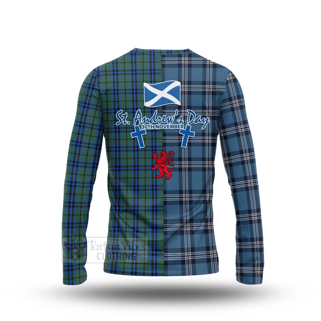 Tartan Vibes Clothing Keith Tartan Long Sleeve T-Shirt Happy St. Andrew's Day Half Tartan Style