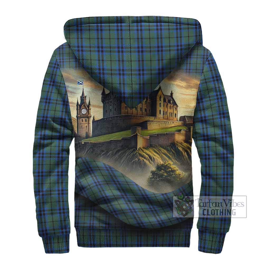Keith Tartan Family Crest Sherpa Hoodie with Scottish Ancient Castle Style - Tartan Vibes Clothing