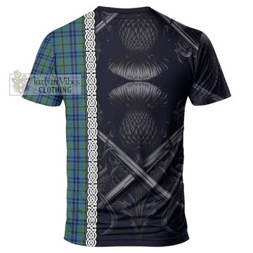 Keith Tartan T-Shirt with Family Crest Cross Sword Thistle Celtic Vibes