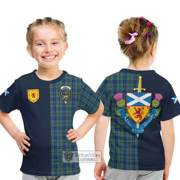 Keith Tartan Kid T-Shirt Alba with Scottish Lion Royal Arm Half Style