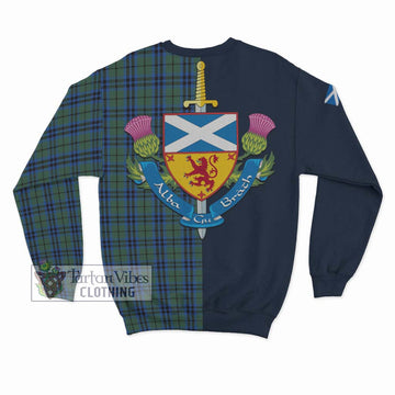 Keith Tartan Sweatshirt Alba with Scottish Lion Royal Arm Half Style