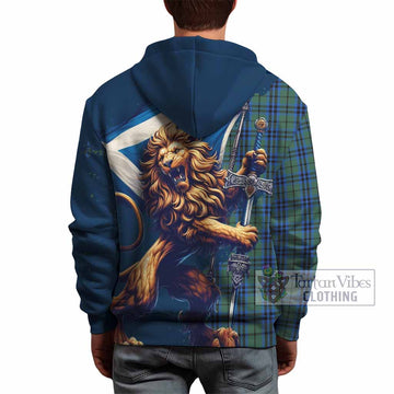 Keith Tartan Family Crest Hoodie with Scottish Majestic Lion